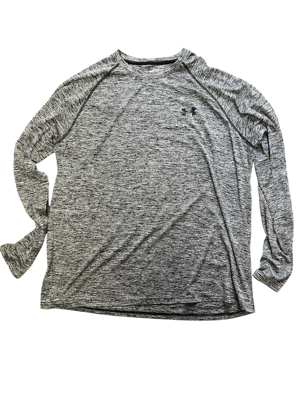 Under Armour Men’s Long Sleeve Performance Tee in Heather Gray/Black